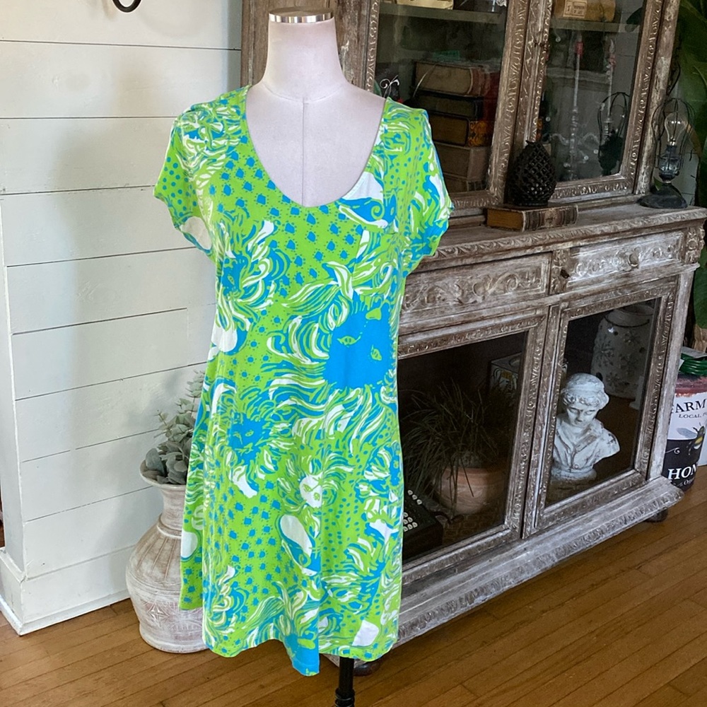 Lilly Pulitzer Daniella T-Shirt Spectrum Dress LARGE 79129 - Picture 1 of 8